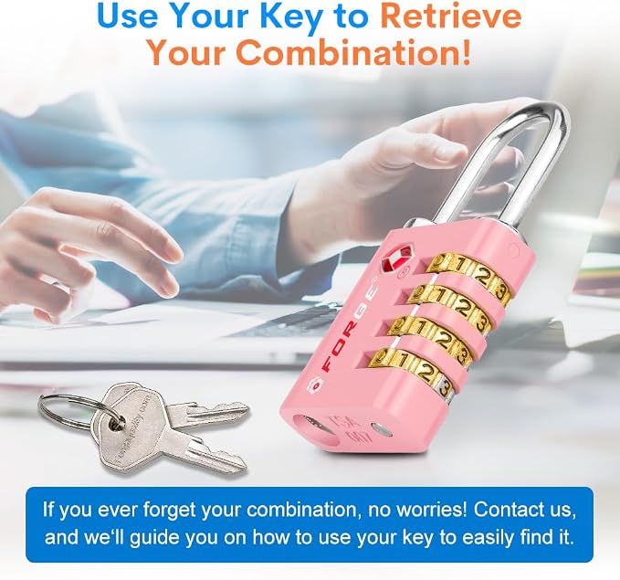 Forge Dual-Opening: Key or Combination Access Lock, TSA Approved Locks - Image 4