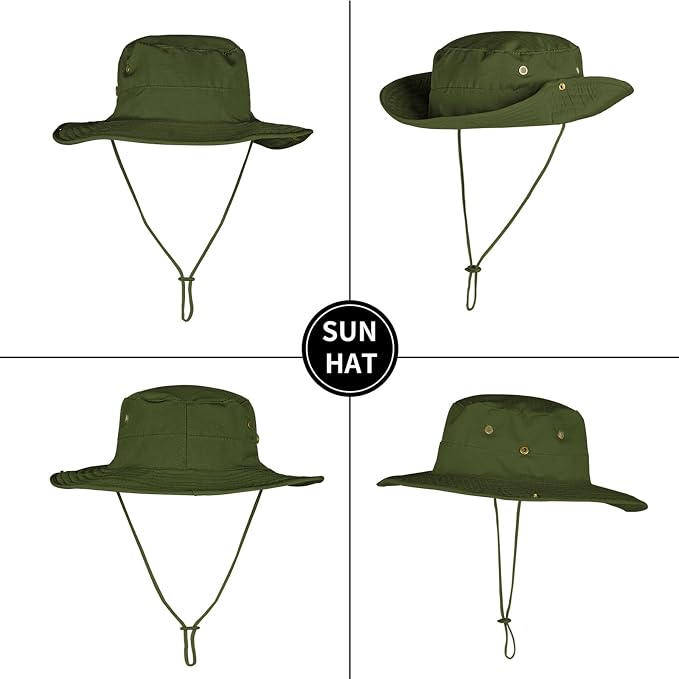 Sun Hats for Men Women Boonie Hat Foldable Fishing Hat UPF 50+ Bucket Hat for - Image 3