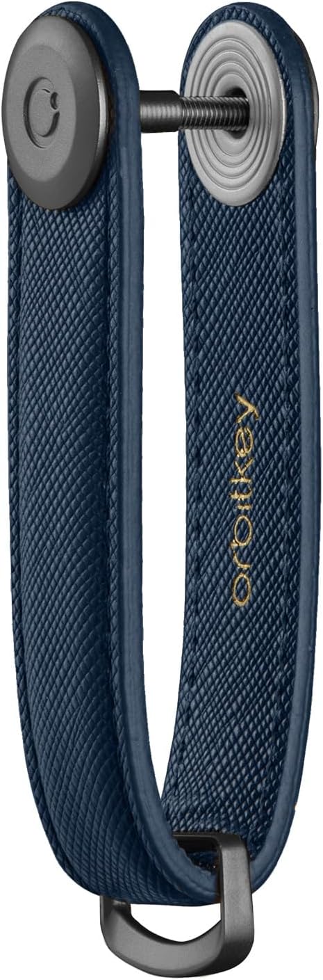 Orbitkey Saffiano Leather Key Organiser | Holds up to 7 keys, Oxford Navy - Image 7