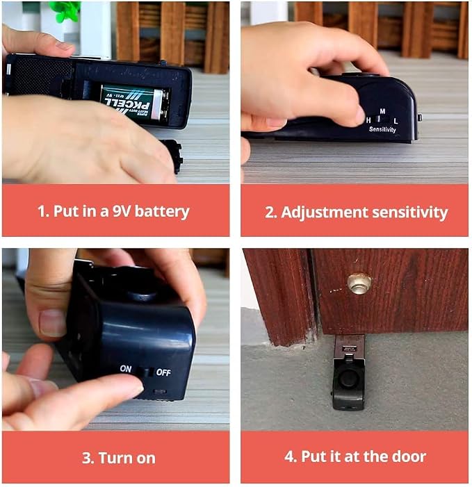 TOWODE Door Stop Alarm with 120DB Siren Door Stop - Image 5