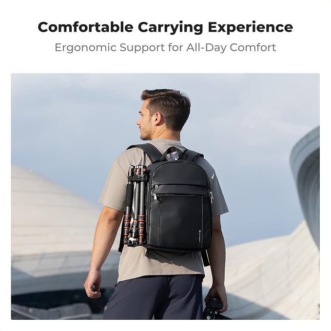 K&F CONCEPT Camera Backpack Bag, Professional DSLR/SLR/Mirrorless Camera Bag - Image 5