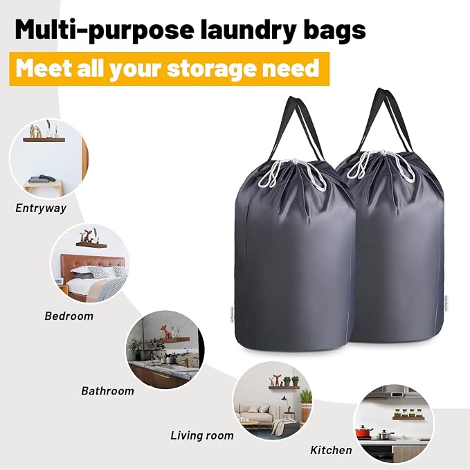 MCleanPin 140L Washable Laundry Bags - Image 5