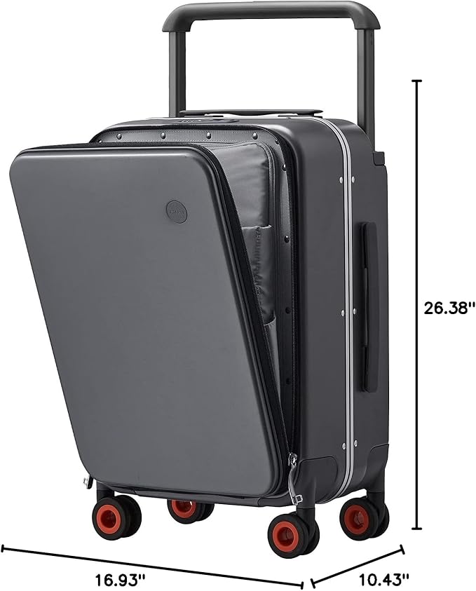 mixi Checked Luggage Wide Handle Luxury Design Rolling Travel Suitcase PC - Image 7