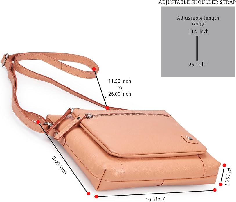 Wise Owl Accessories Small Soft Pebbled Real Leather Crossbody Handbags Purses - Image 2