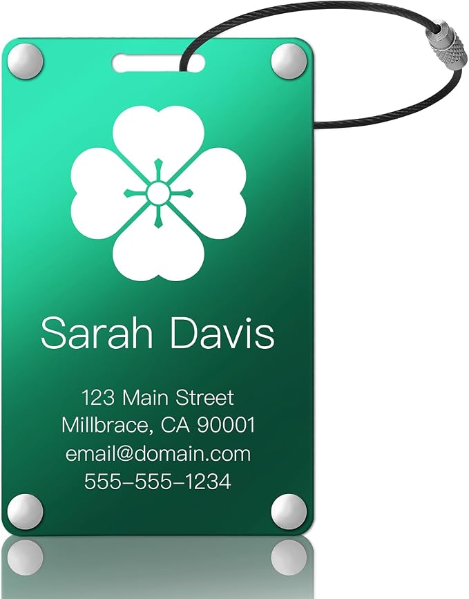 Personalized Luggage Tags: Custom Metal Luggage Tags by Kcule