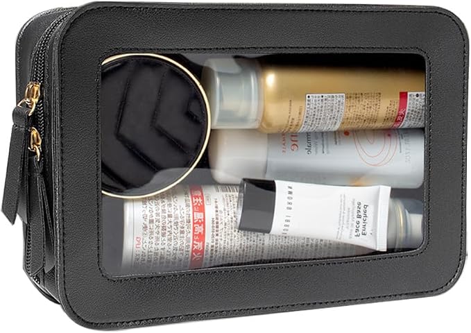 Clear Makeup Bag Small, TSA Approved Portable Toiletry Bag - Image 2