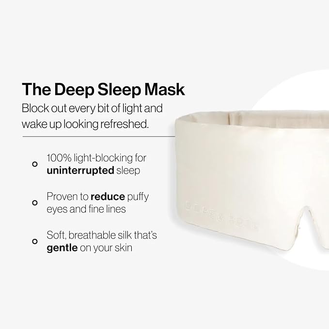 Dore & Rose Deep Sleep Mask Light Blocking, 23 Momme Mulberry Silk Eye Mask - Image 5