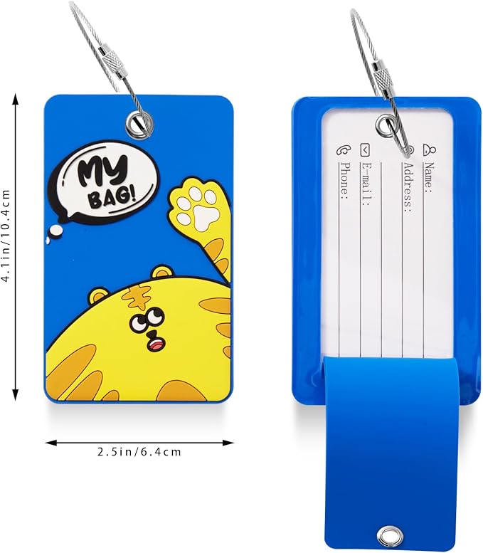 2PCS 2303 Bright Silicone Luggage tag - Image 2