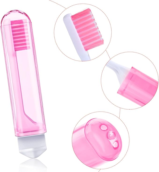 Patelai 8 Pieces Travel Toothbrush Set, Soft Bristle Mini Foldable Tooth Brush - Image 3