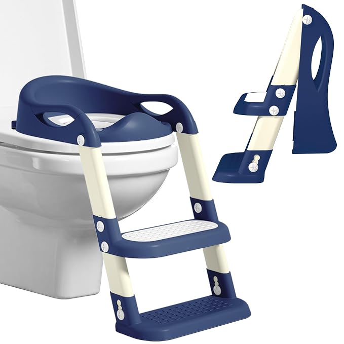 Potty Training Seat with Step Stool Ladder, Adjustable Foldable Potty Seat by Unknown