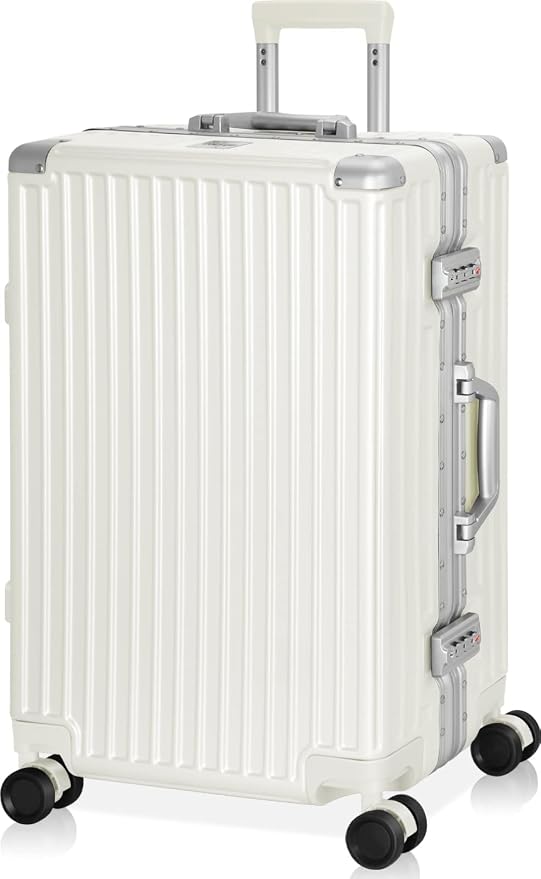 AnyZip Luggage Aluminium Frame Suitcase PC ABS Hard Shell TSA Lock No Zipper by YourBestTravelChoice