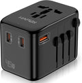 Universal Travel Adapter, GaN 45W International Power Adapter, 3 USB-C & 1 by Unknown