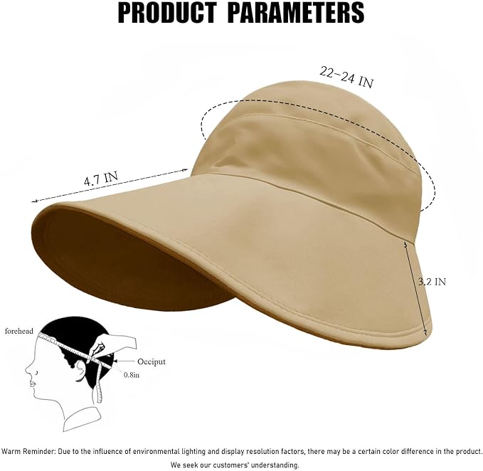 Sun Hats for Womens Wide Brim UV Protection Fishing Hats Packable Reversible - Image 6