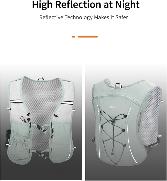 ECOHUB Running Hydration Vest Backpack, Lightweight Breathable Pack - Image 5