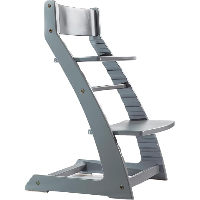 FORNEL Grey Wooden High Chair for Toddlers | The Grow-with-Me Adjustable Chair by FornelFurniture