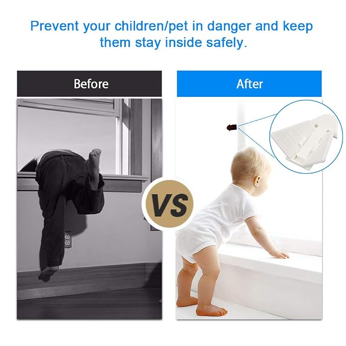 6-Pack Sliding Door Locks for Baby Safety, Viaky Child Cabinet Proofing Strong - Image 7