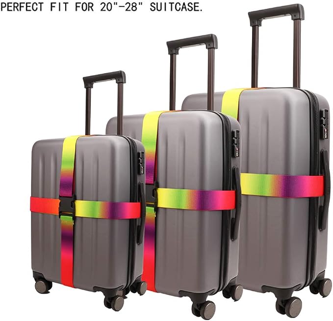Adjustable Travel Luggage Strap Suitcase Belt Travel Bag Accessories 1.96 in W - Image 5