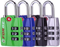 Forge Luggage Locks TSA Approved 4 Pack 4 Colors, Small Combination Lock by Forge