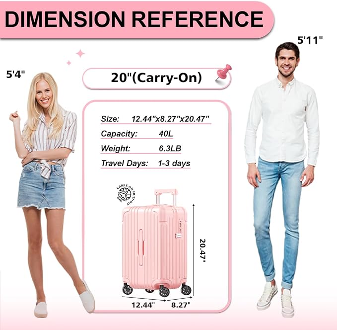 Krute Carry on Luggage PC+ABS Suitcases - Image 2