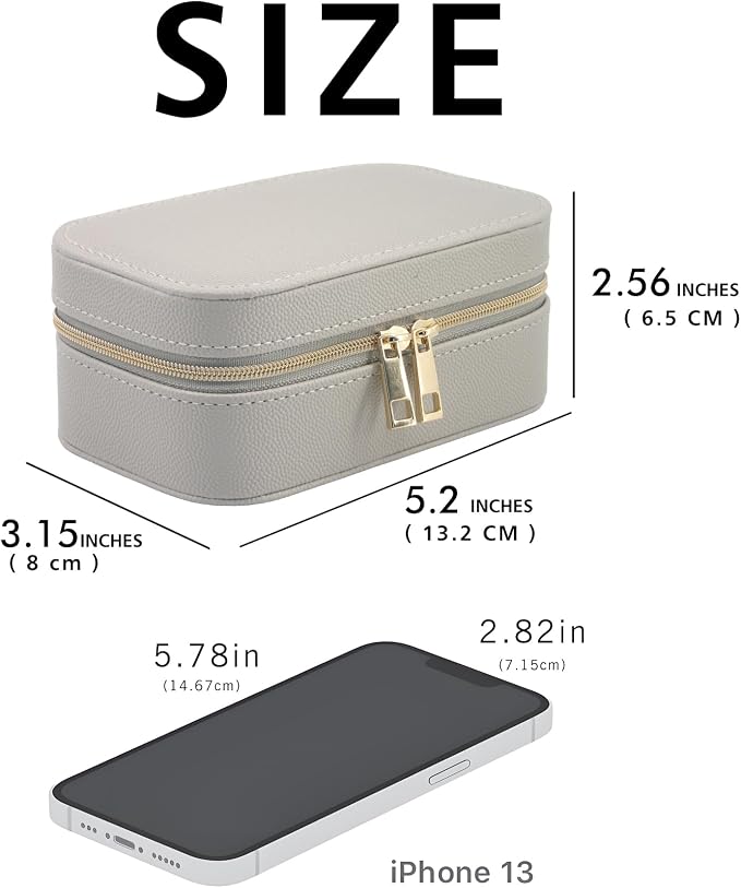 Travel Jewelry Case Bulk Of 4 For Women Weekend Trips, PU Leather Compact - Image 3