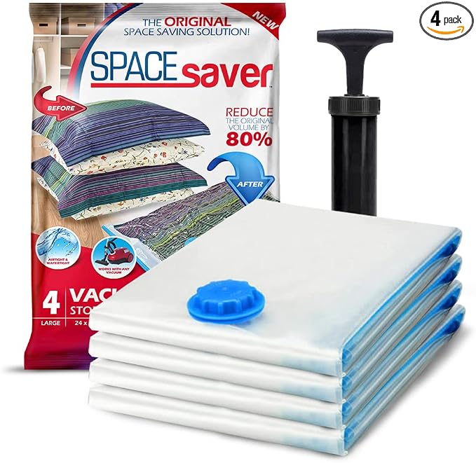 4 Pack Large Vacuum Storage Bags by Spacesaver