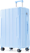Merax 28 Inch Checked Luggage, Lightweight & Expandable Hardshell ABS Suitcase by Merax