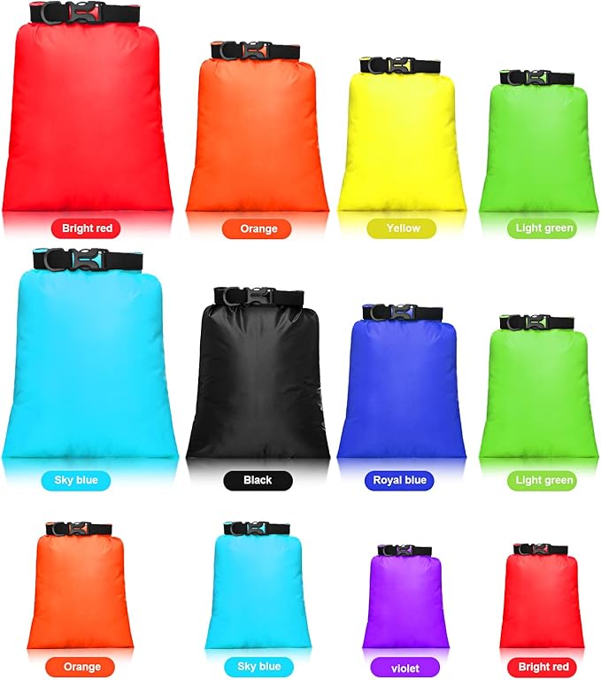 Shappy Waterproof Dry Bag Set 6 Sizes Lightweight Sacks and Long Adjustable - Image 3