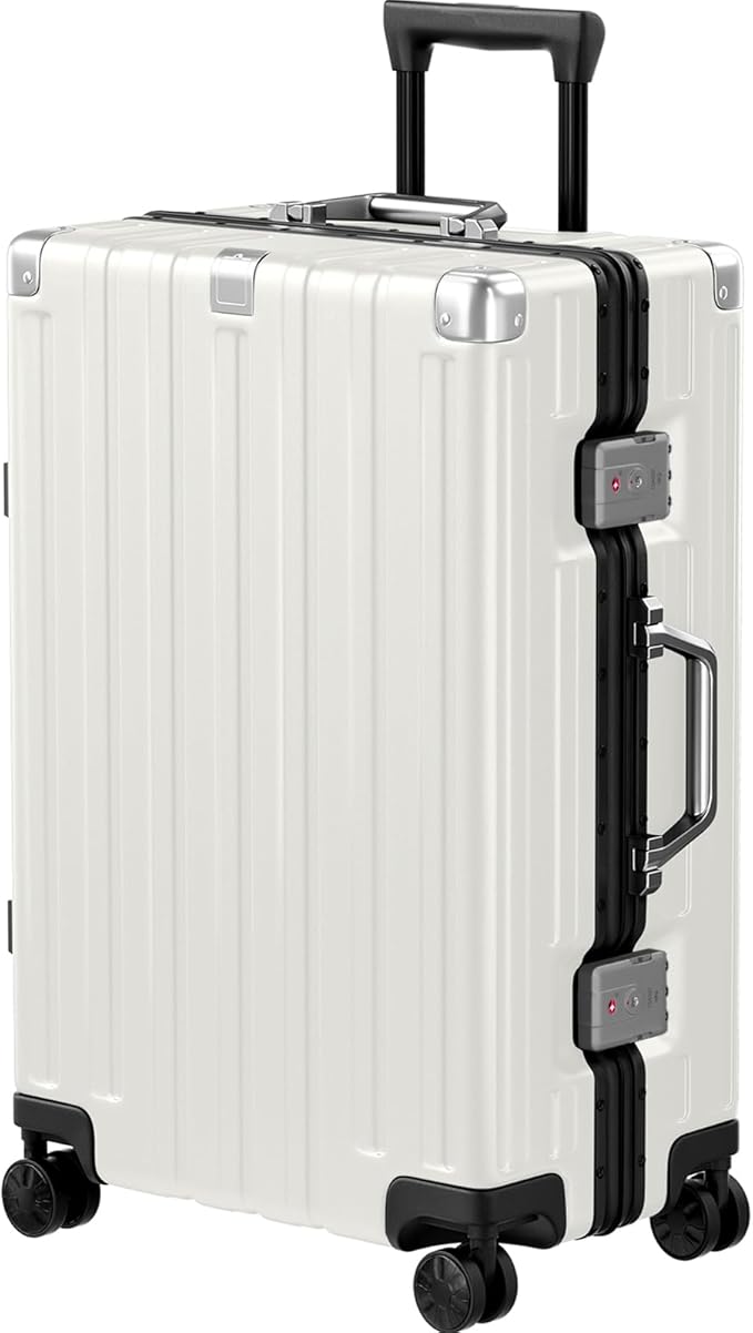 Krute Luggage 28 Inch Aluminum Frame Luggages TSA Lock No Zipper Checked by Krute