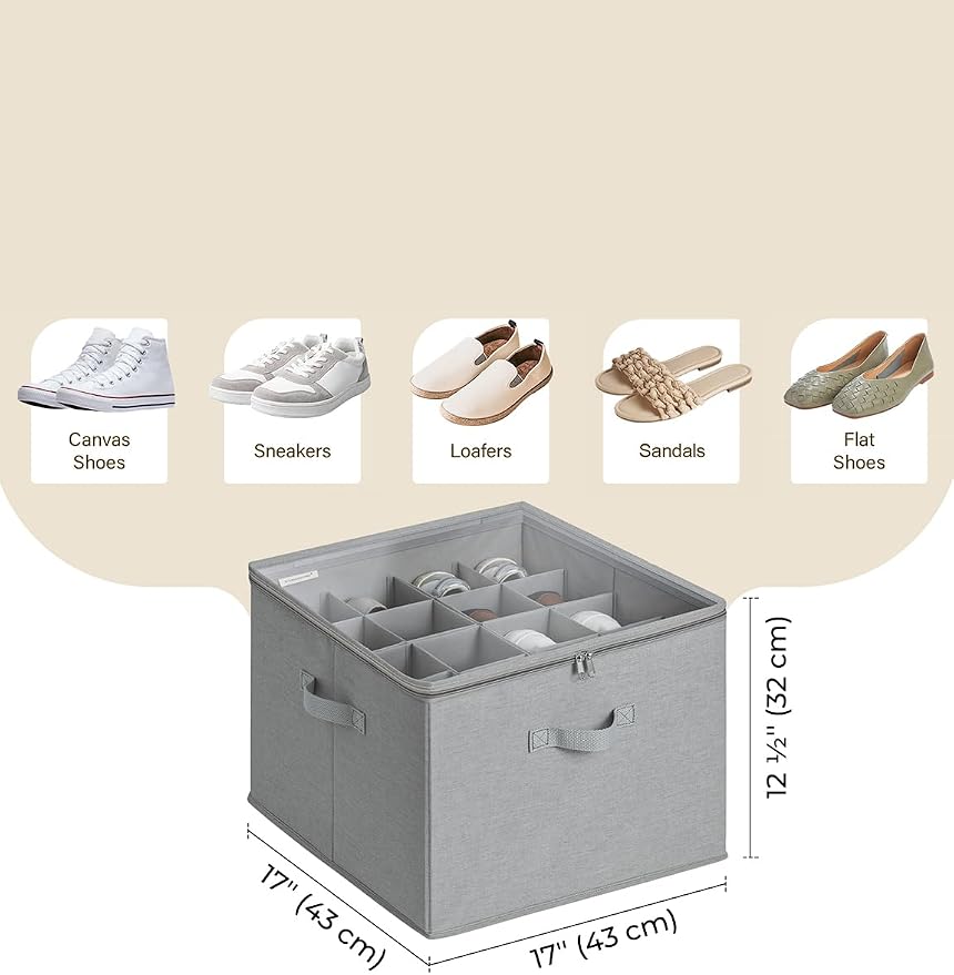 StorageWorks Shoe Organizer for Closet, Fits up to 16 Pairs, Shoe Cubby Storage - Image 5