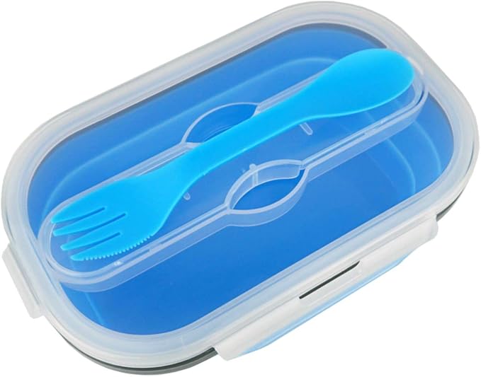 CARTINTS 800ml Collapsible Bento Lunch Box, Silicone Food Storage Container - Image 3