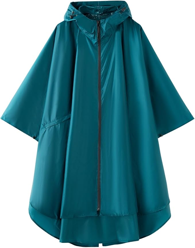 Cloak raincoat Unisex poncho Adult hooded men and women by Unknown