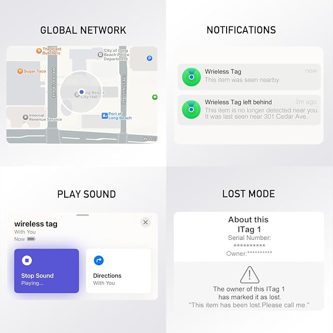 2025 New Tracker Tag 4 Pack: Smart Tracker, Item Finder Compatible - Image 5
