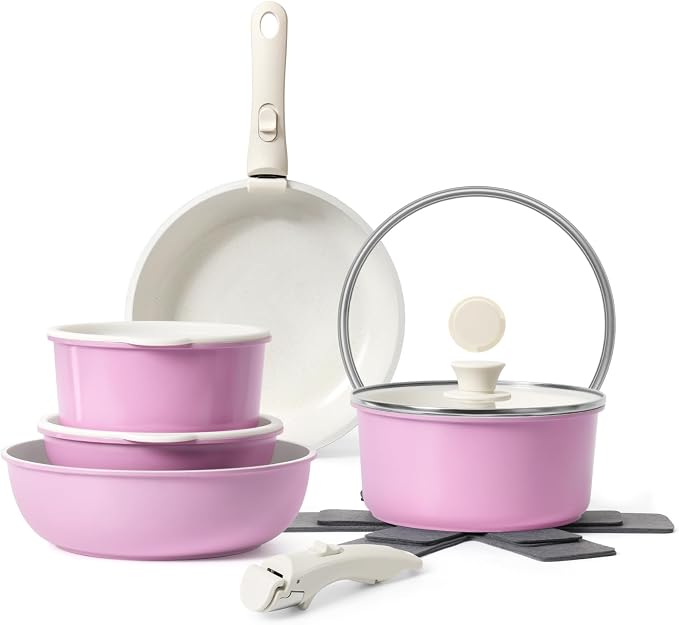 15Pcs Pots and Pans Set Non Stick, Cookware Sets by SODAY