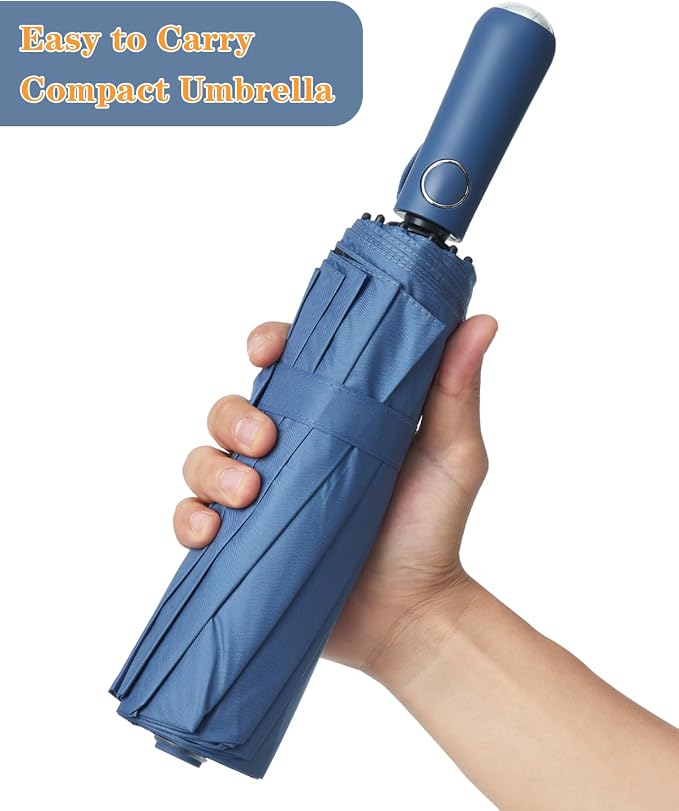 Large Double-Ribs Umbrella Automatic Folding Umbrella - Image 3