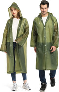 Opret 2 Pack Raincoats for Adults Reusable, EVA Rain Ponchos Lightweight Rain by Opret