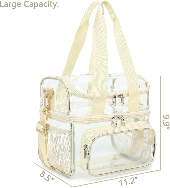 FlowFly Double Layer Cooler Insulated Lunch Bag Adult Lunch Box Large Tote Bag - Image 3