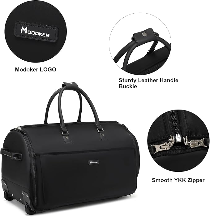 Modoker Rolling Garment Bags, Large Garment Duffle Bag - Image 5