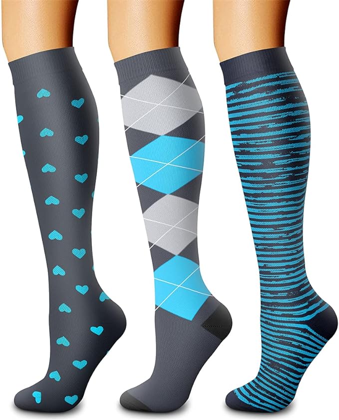 CHARMKING Compression Socks for Women & Men Circulation 15-20 mmHg is Best by CHARMKING