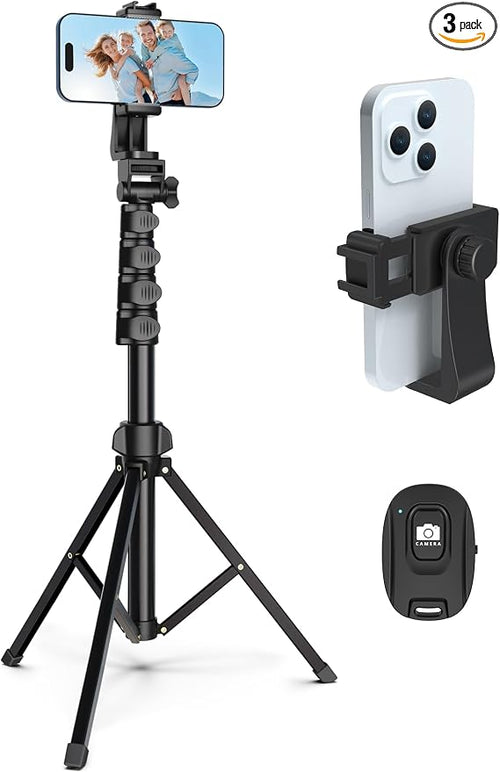64” Tripod for Cell Phone & Camera, Phone Tripod by Liphisy