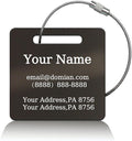 （2-Pack） Stainless Steel Custom Luggage Tags by Unknown