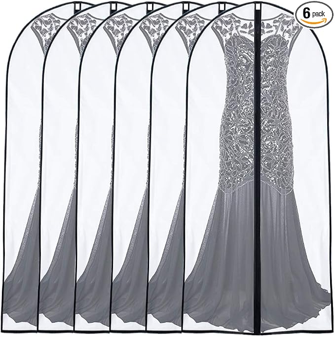 Garment Bags for Hanging Clothes 24'' x 60'' Coat Covers for Closet Foldable by UOUEHRA