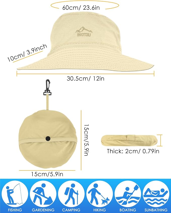 BROTOU Foldable Bucket Hats for Women/Men, UPF 50+ Wide Brim Sun Hat, - Image 6