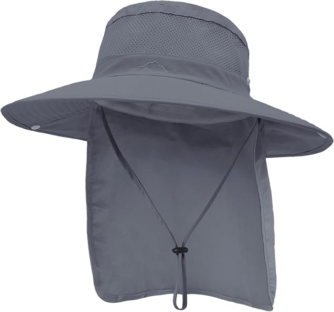 Outdoor Sun Hats with Stowable Neck Flap by Ruqizhi