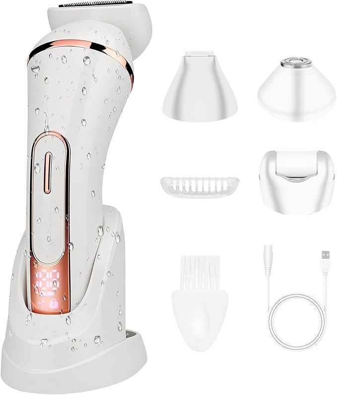 Electric Shavers for Women, 4 in 1 Hair Removal Kit by RESUXI