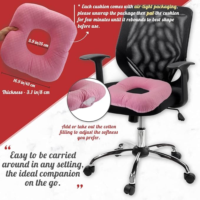 Stuffed Donut Pillow Seat Cushion | - Image 7