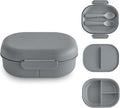 mushie Kids Bento Lunch Box | 3-Compartment & Removable Divider + Fork & Spoon by mushie