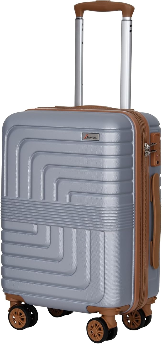Romswi Expandable 20" Carry On Luggage, Hardshell Suitcase by Romswi