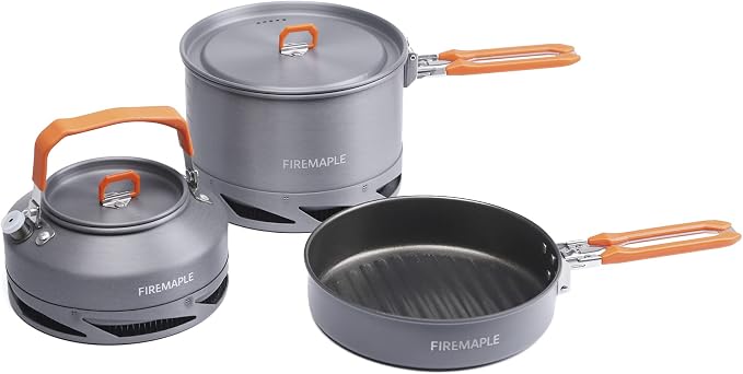 Fire-Maple Feast 4 Piece Camping Cookware Cookware Cookware Kit Outdoor by Fire-Maple