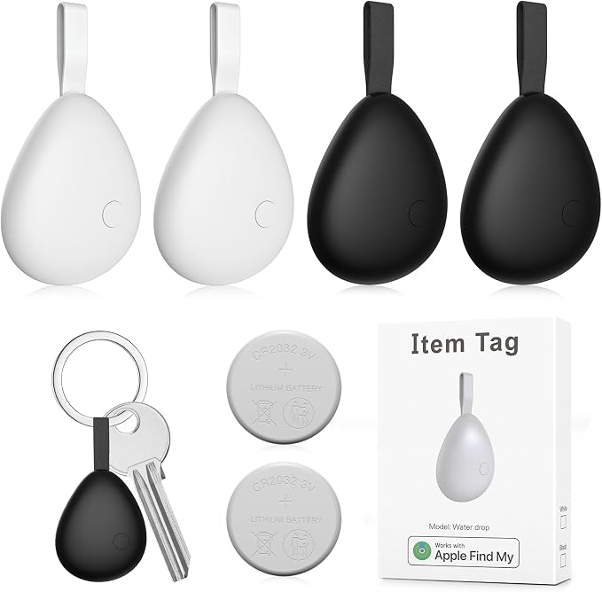 Air Tracker Tags 4 Pack, Replaceable Battery, Key Finder and Item Locator Smart by Pepisk-FoundSafetyLove