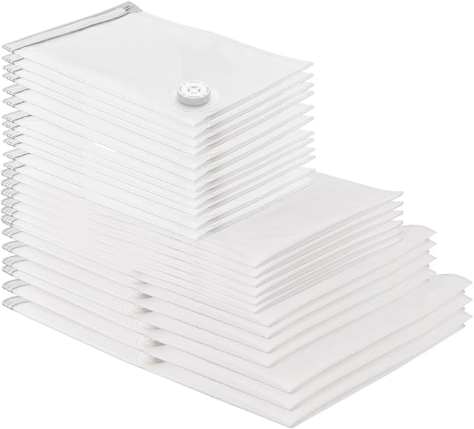 25 Pack Vacuum Storage Bags, Vacuum Sealed Storage Bags, Space Saver Bag by Beglero